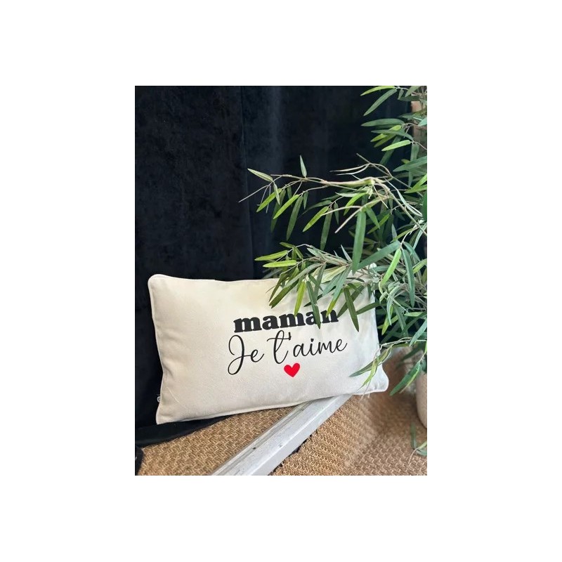 Coussin "Maman je t’aime" – Collection Fête des Mères|  Au Tombeau des Jaloux