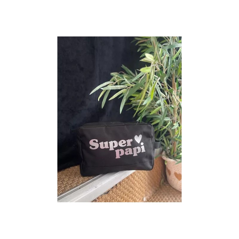 Trousse de Toilette Multipoche – "Super Papi" – Collection Fête des Grands-Pères|  Au Tombeau des Jaloux