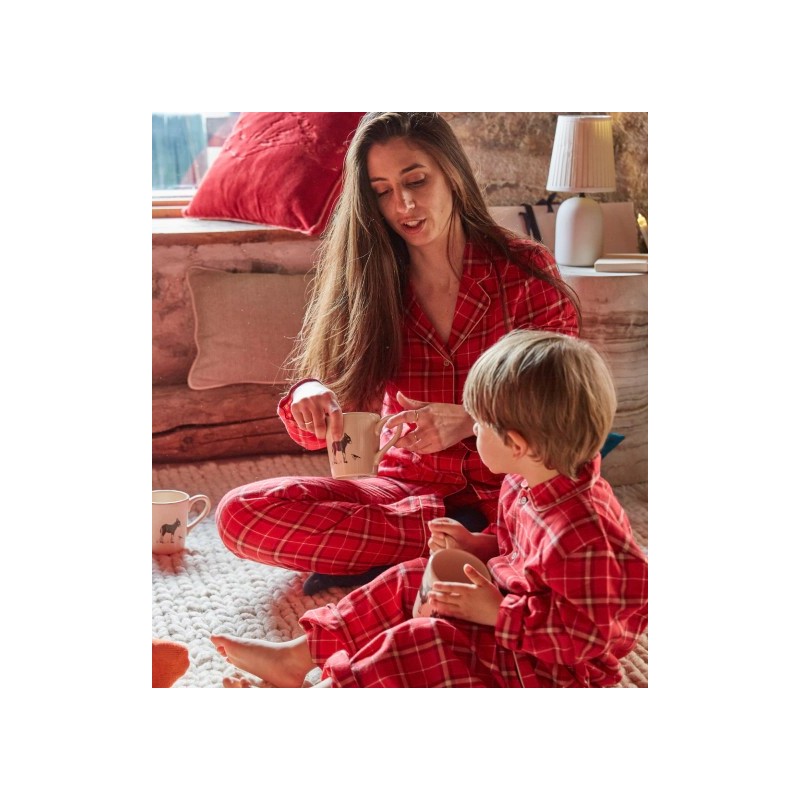 Pyjama Femme "Glasgow" – Carreaux Rouges|  Au Tombeau des Jaloux