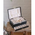 Boîte à Bijoux "Denise" en Cuir PU - Rose | Au Tombeau des Jaloux