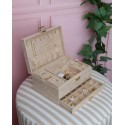 Boîte à Bijoux Denise en Velours – Beige | Au Tombeau des Jaloux