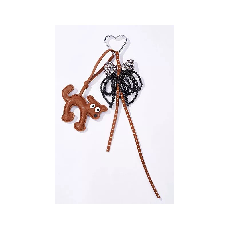 Grigri accessoire de sac et porte-clé – Chien et nœud | Au Tombeau des Jaloux