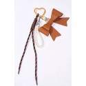 Grigri accessoire de sac et porte-clé – Nœud et perles| Au Tombeau des Jaloux