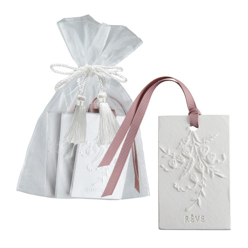 Pochon de 3 décors parfumés – Petits mots « Fleur de Thé »/Au Tombeau Des Jaloux