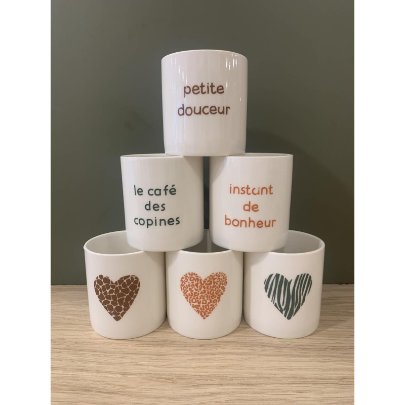 6 Mini Mugs "Le Café des Copines"  |  Au Tombeau des Jaloux