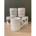 6 Mini Mugs "Le Café des Copines"  |  Au Tombeau des Jaloux