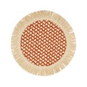 Set de Table Rond Franja – Terracotta & Naturel (Ø38 cm)/Au Tombeau Des Jaloux