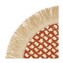 Set de Table Rond Franja – Terracotta & Naturel (Ø38 cm)/Au Tombeau Des Jaloux