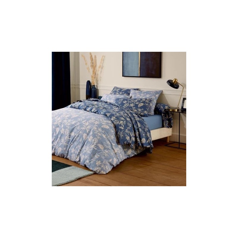 Parure Éloïse Ardoise – Drap Plat + 2 Taies 65x65 cm/ Au tombeau des jaloux