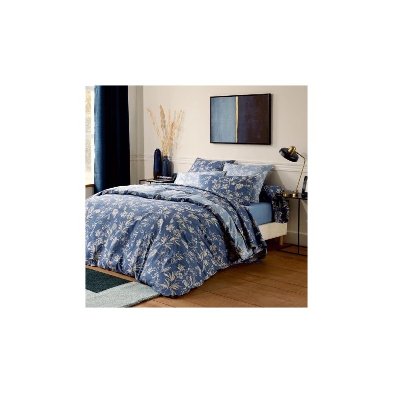 Parure Éloïse Ardoise – Drap Plat + 2 Taies 65x65 cm/ Au tombeau des jaloux