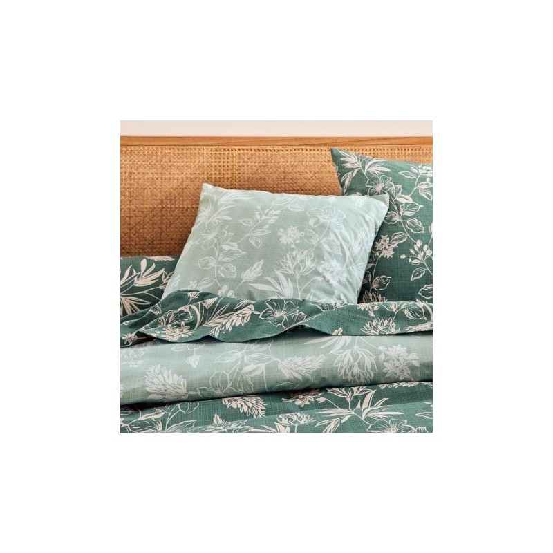 Parure Éloïse Cyprès – Drap Plat + 2 Taies 65x65 cm/ Au tombeau des jaloux