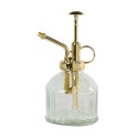 Vaporisateur en verre transparent à pompe dorée /Au Tombeau Des Jaloux