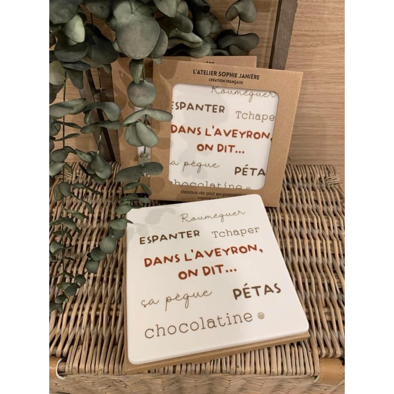 Dessous de plat "Dans l'Aveyron on dit..." . Au Tombeau Des Jaloux