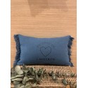 Coussin rectangle frangé "Du côté de l'Aveyron" / Au Tombeau Des Jaloux