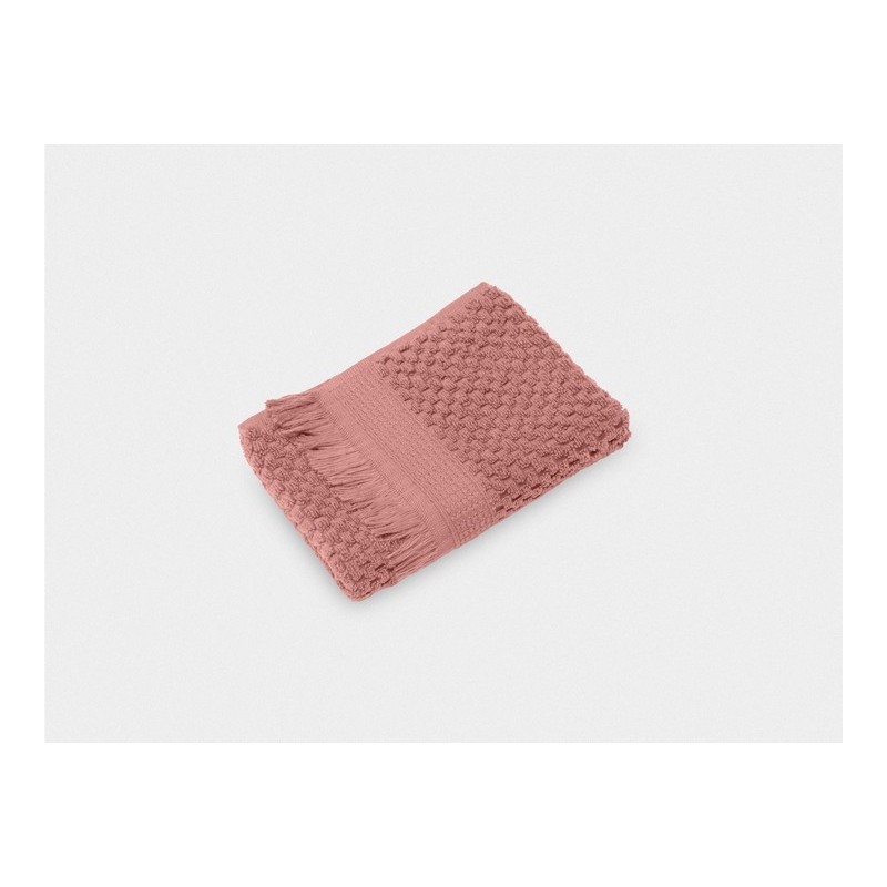 Serviette d’invité Téthys Pêche – 30x50 cm – 100% coton/Au Tombeau Des Jaloux