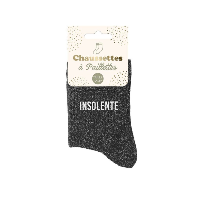 Chaussettes "Insolente" – Taille 36-42. Au Tombeau Des Jaloux