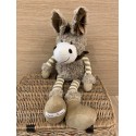 Adan – Âne en peluche marron, 60 cm  /Au Tombeau Des Jaloux