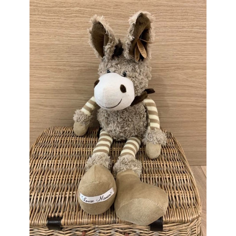Adan – Âne en peluche marron, 60 cm  /Au Tombeau Des Jaloux