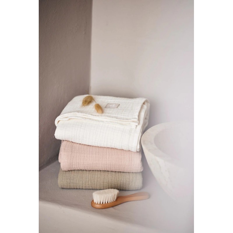 Lange en gaze de coton - Olive Green (Set de 4 unités, 70x70 cm)/ Au Tombeau Des Jaloux