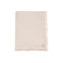 Couverture en gaze de coton - Fringe Stripe Biscuit/ Au Tombeau Des Jaloux