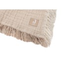 Couverture en gaze de coton - Fringe Stripe Biscuit/ Au Tombeau Des Jaloux