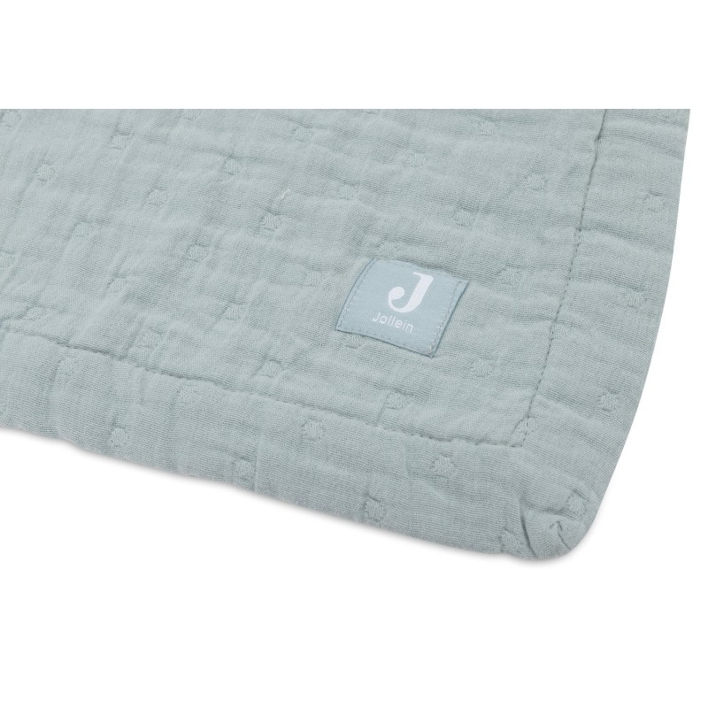 Couverture Jacquard Sea Green – Mousseline GOTS |  Au Tombeau des Jaloux
