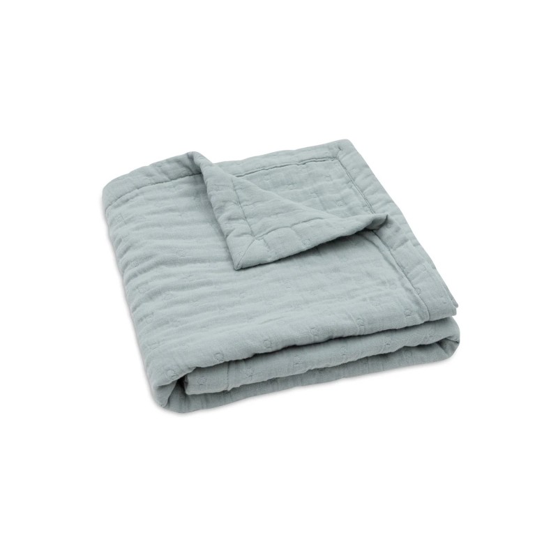Couverture Jacquard Sea Green – Mousseline GOTS |  Au Tombeau des Jaloux