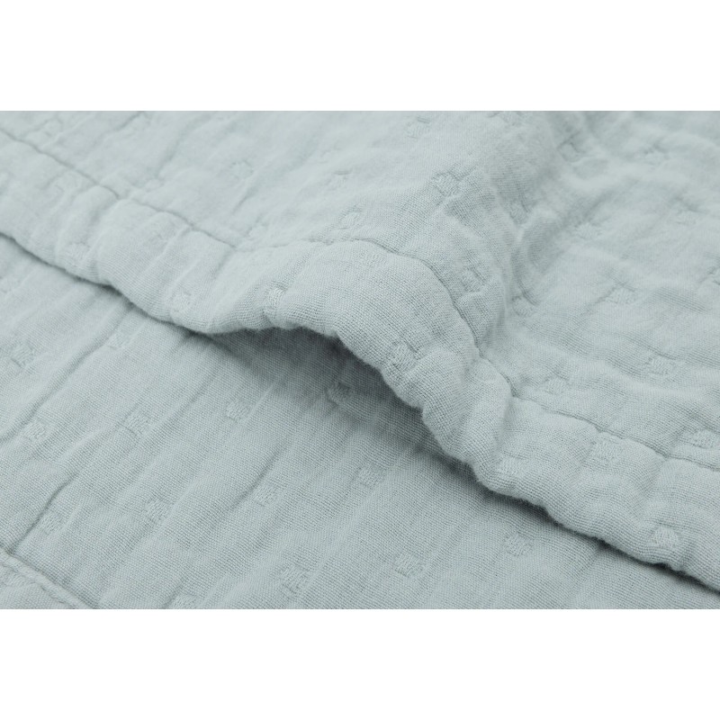 Couverture Jacquard Sea Green – Mousseline GOTS |  Au Tombeau des Jaloux