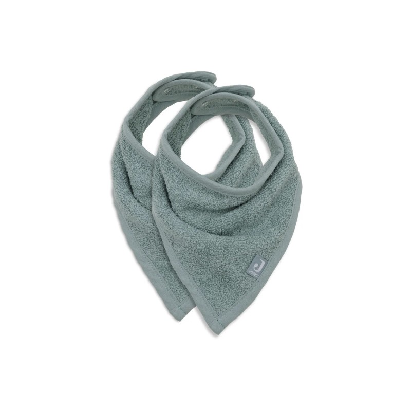 Bavoir Bandana – Lot de 2 | Couleur Sea Green | Confort et Absorption Optimale