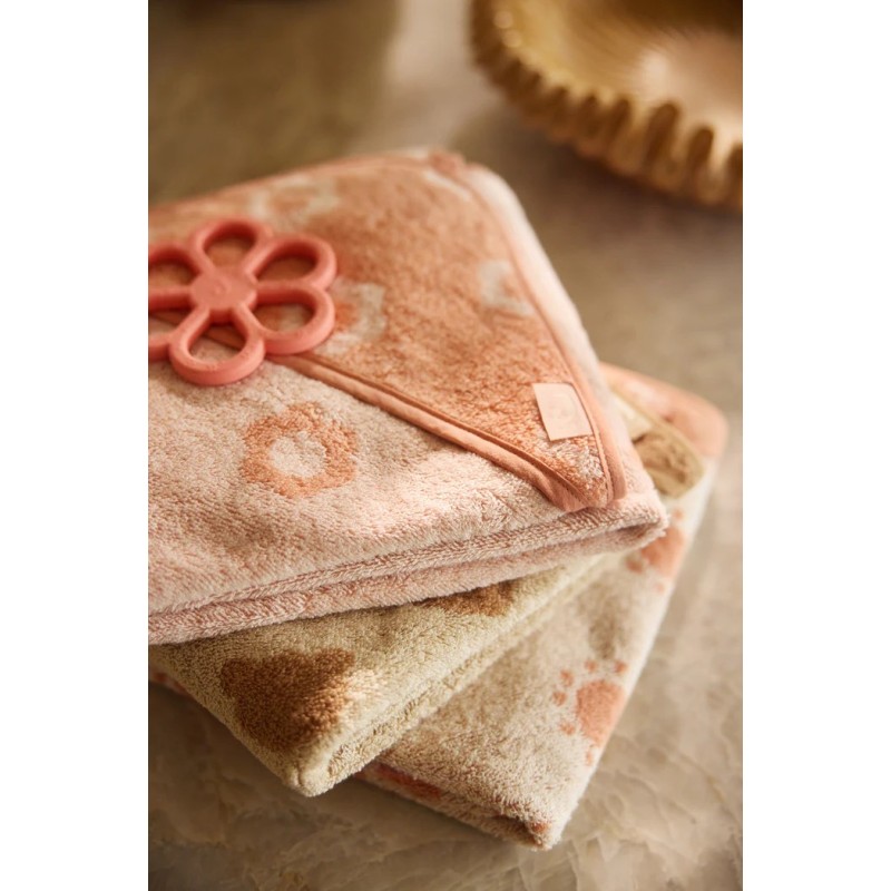 Cape de bain éponge Jacquard - Flower| Au Tombeau des Jaloux