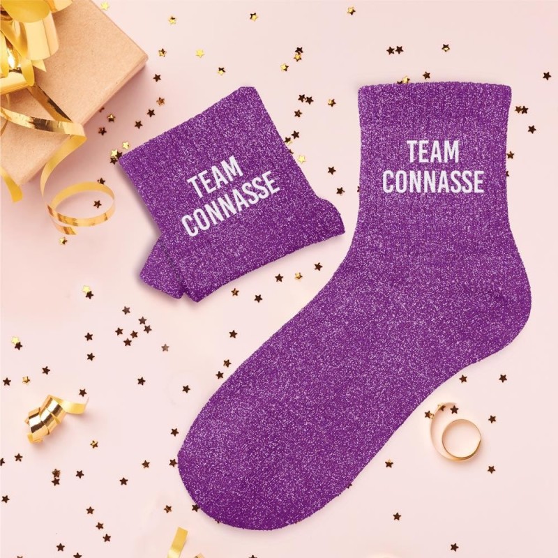 Chaussettes paillettes - Team connasse