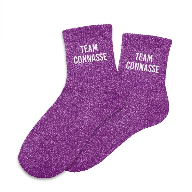 Chaussettes paillettes - Team connasse