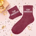Chaussettes paillettes - Team emmerdeuse