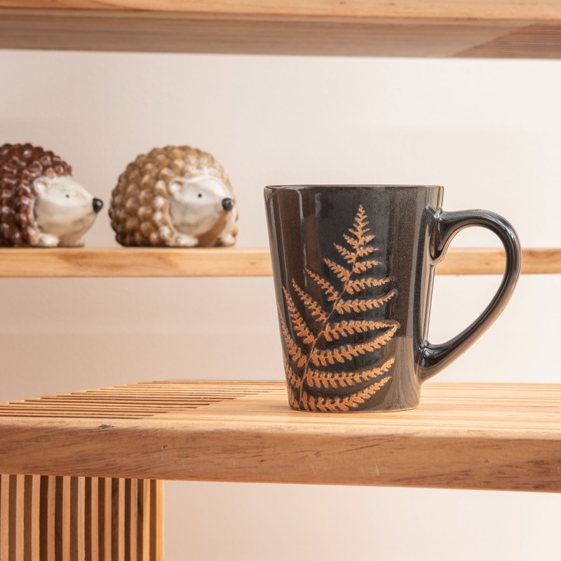 Mug Claire en Grès Émaillé – Décor Fougère 33 cl / Au Tombeau Des Jaloux