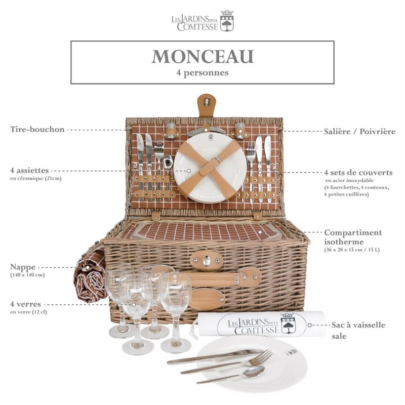 Panier Pique-nique Monceau - 4 pers