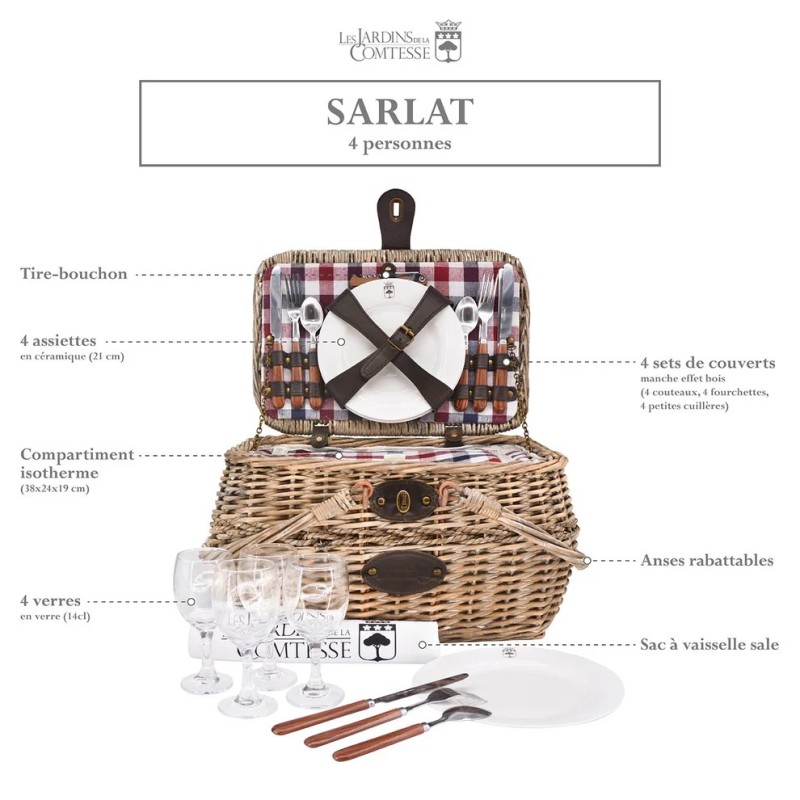 Panier Pique-nique - Sarlat - 4 pers