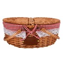 Panier Pique-nique - Dentelles Vichy Rouge - 4 pers