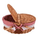 Panier Pique-nique - Dentelles Vichy Rouge - 4 pers